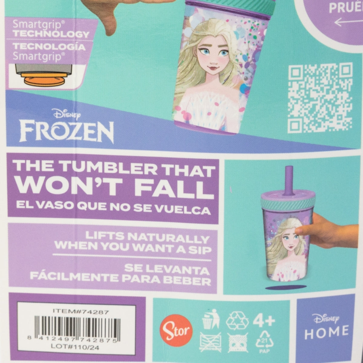 Disney Frozen Kippsicher Trinkbecher PP 370 ml – Drop Safe Plastikbecher mit Smartgrip-System
