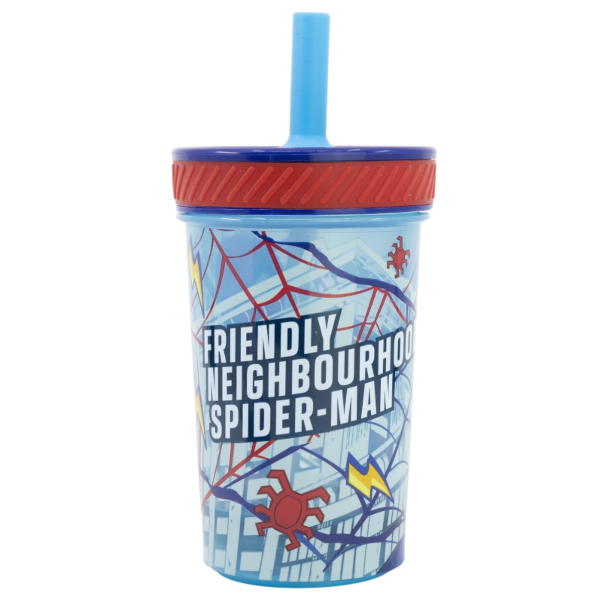 Spiderman Kippsicher Trinkbecher PP 370 ml – Drop Safe Plastikbecher mit Smartgrip-System