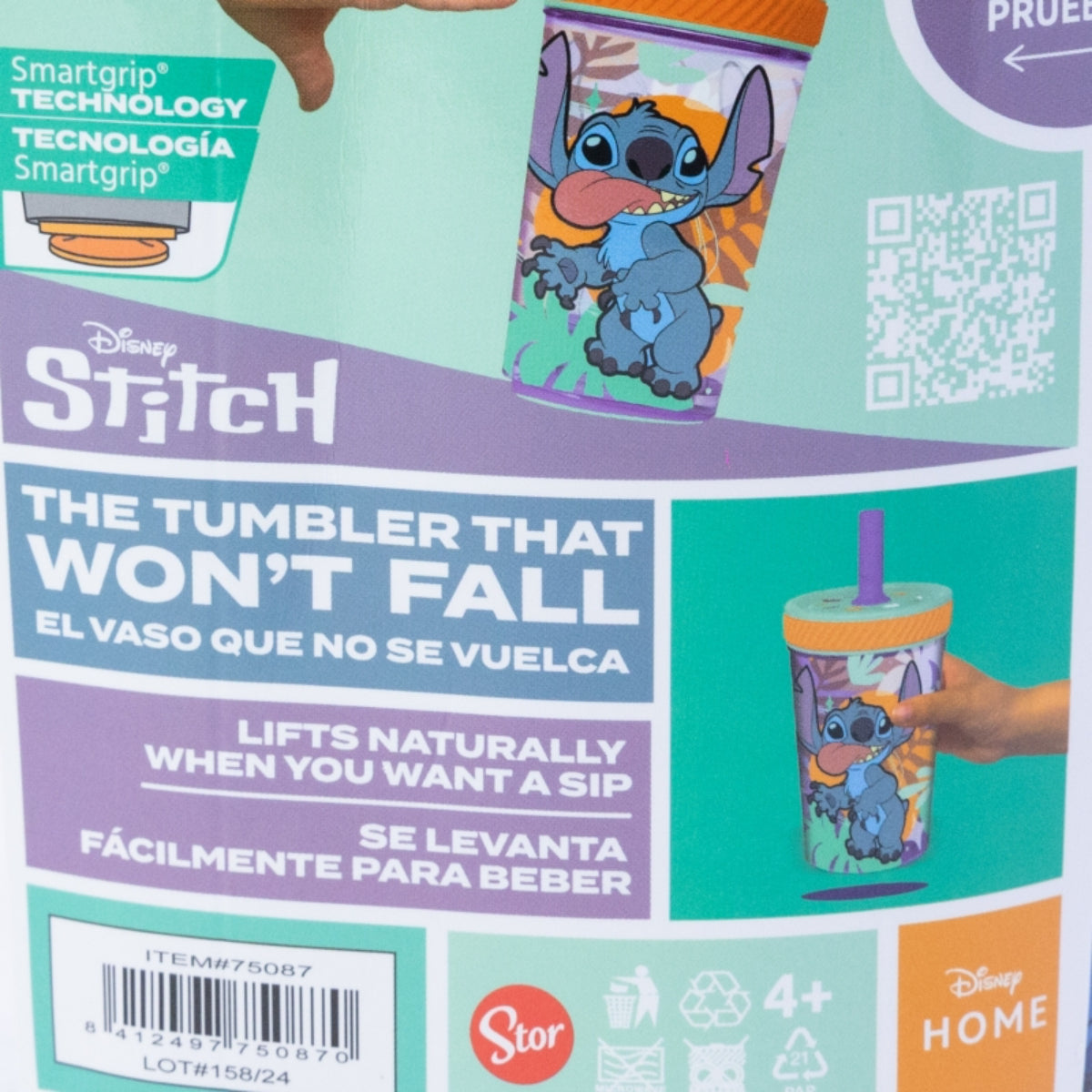 Lilo & Stitch Kippsicher Trinkbecher PP 370 ml – Drop Safe Plastikbecher mit Smartgrip-System