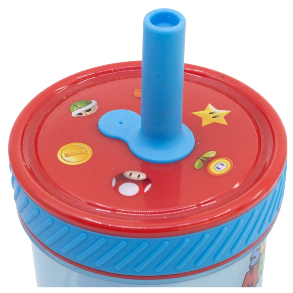 Super Mario Kippsicher Trinkbecher PP 370 ml – Drop Safe Plastikbecher mit Smartgrip-System