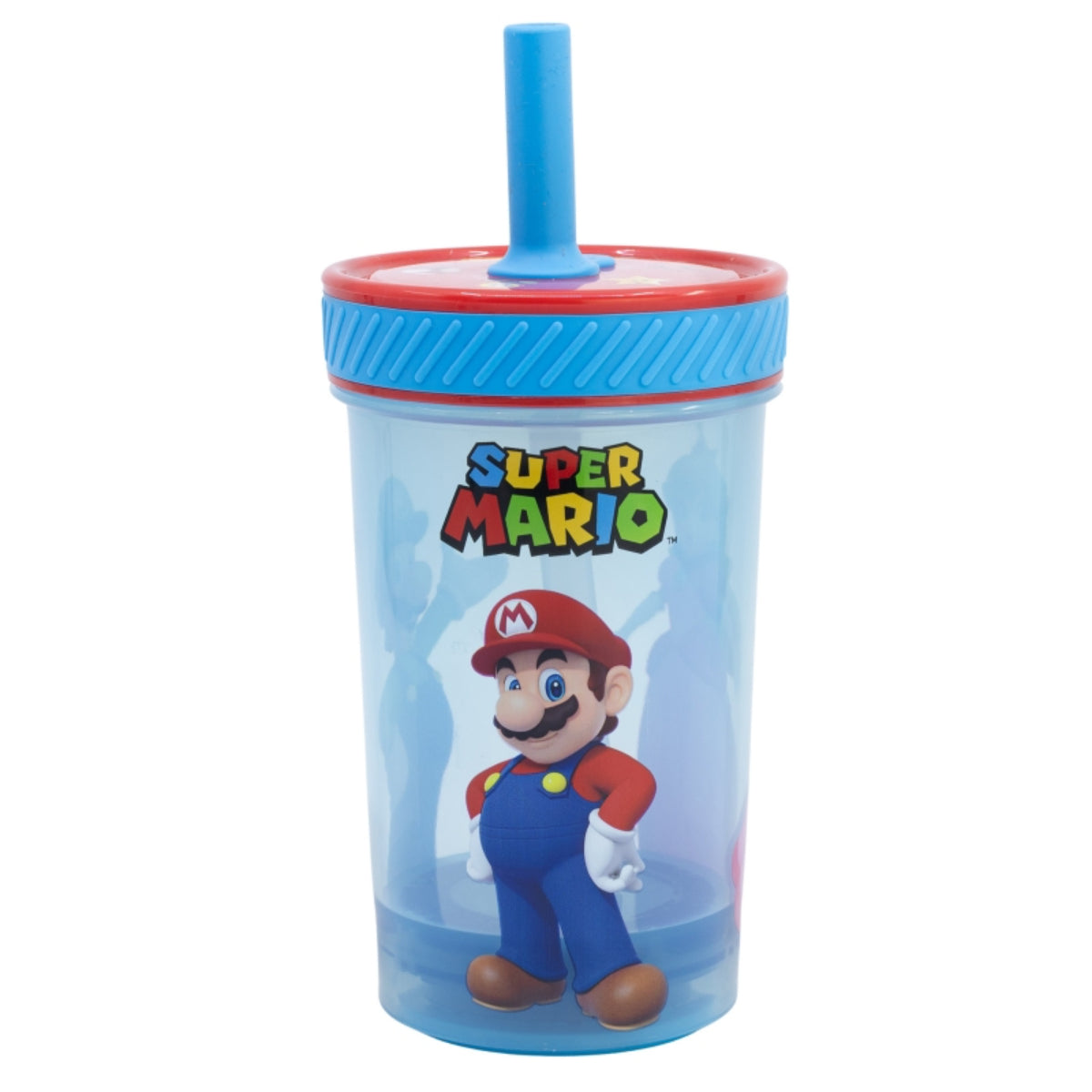 Super Mario Kippsicher Trinkbecher PP 370 ml – Drop Safe Plastikbecher mit Smartgrip-System