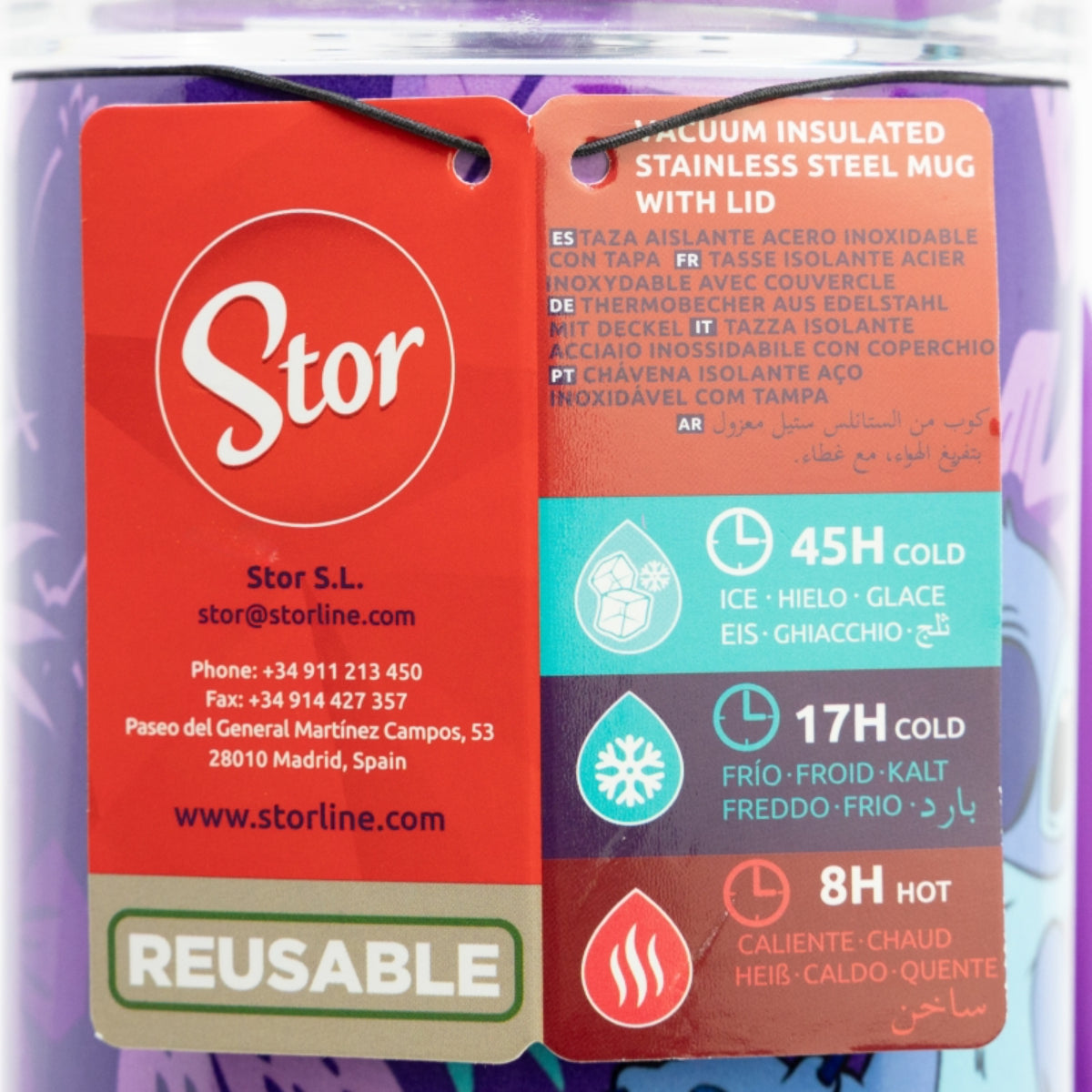 Disney Stitch Rambler Mug – Edelstahl Thermotasse 940 ml mit Drehverschluss
