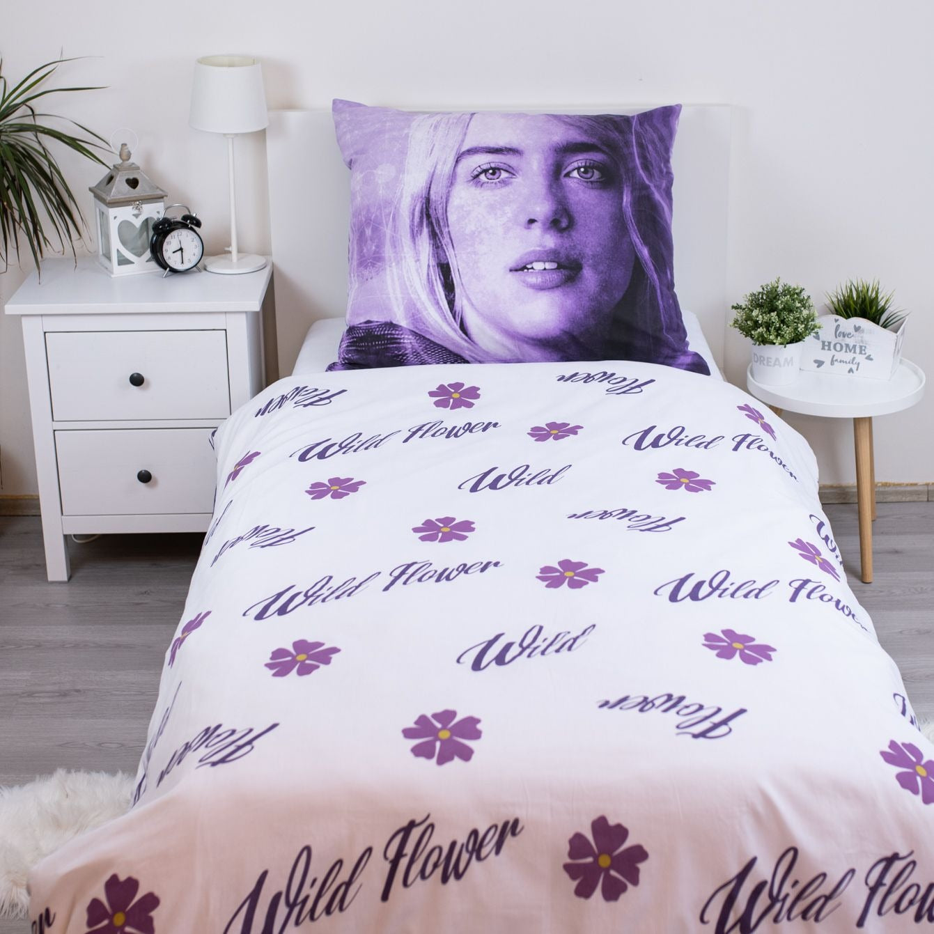 Billie Eilish Bettwäsche-Set aus Baumwolle - 140 x 200 cm + 70 x 90 cm