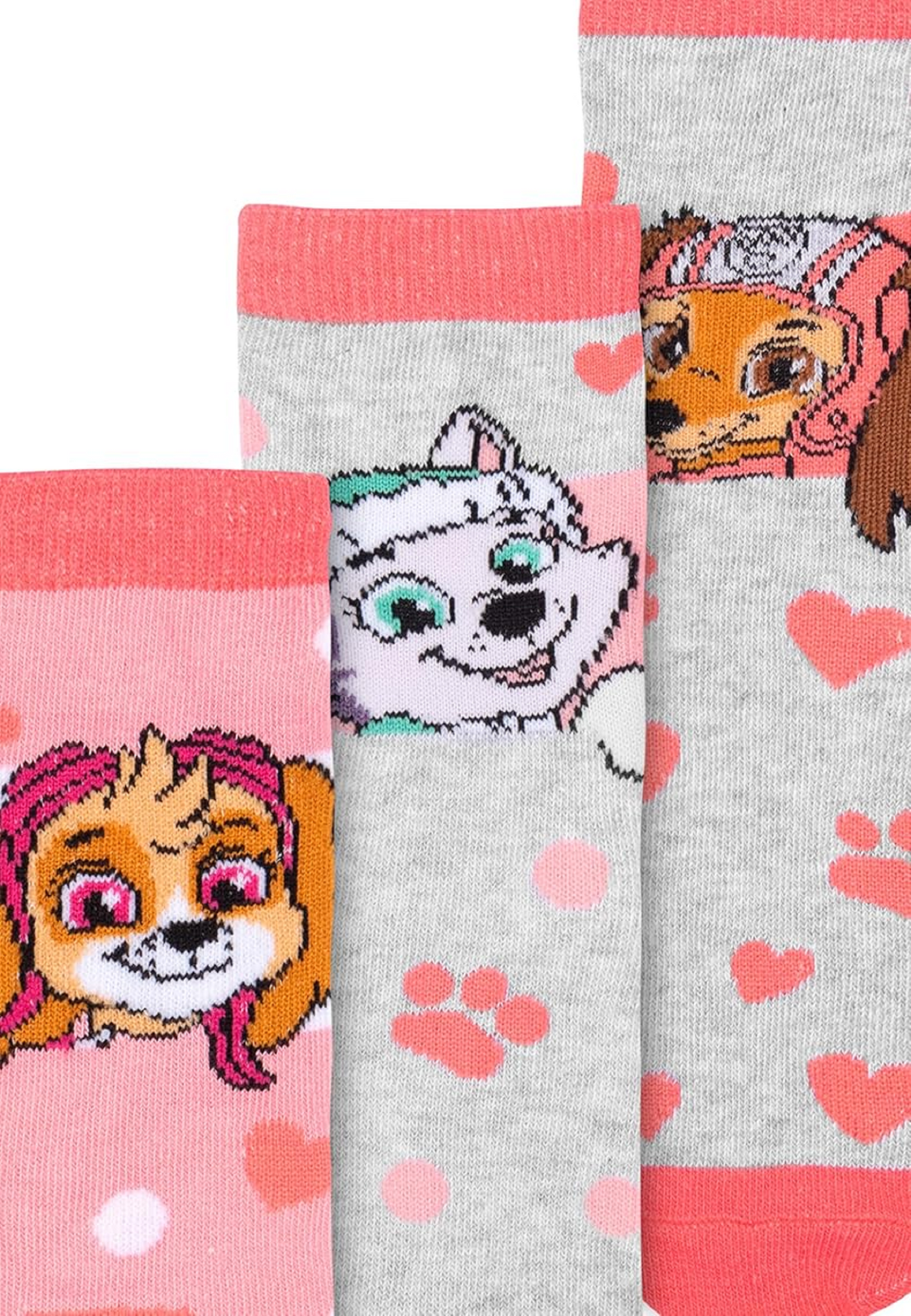 Paw Patrol Socken für Mädchen - Kinder Sneaker Söckchen (3er Pack)