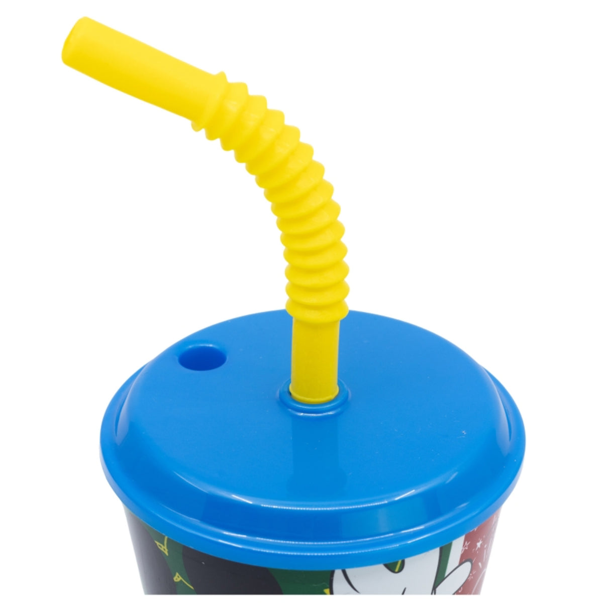 Disney Mickey Mouse Trinkbecher 430 ml mit Deckel und Strohhalm