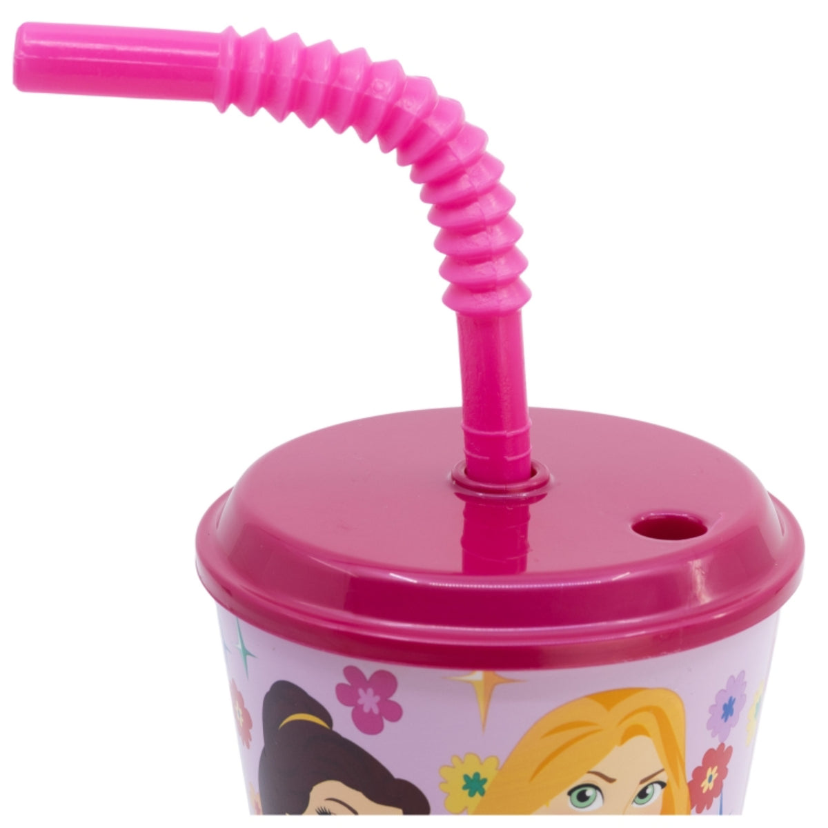 Disney Princess Trinkbecher 430 ml mit Deckel und Strohhalm