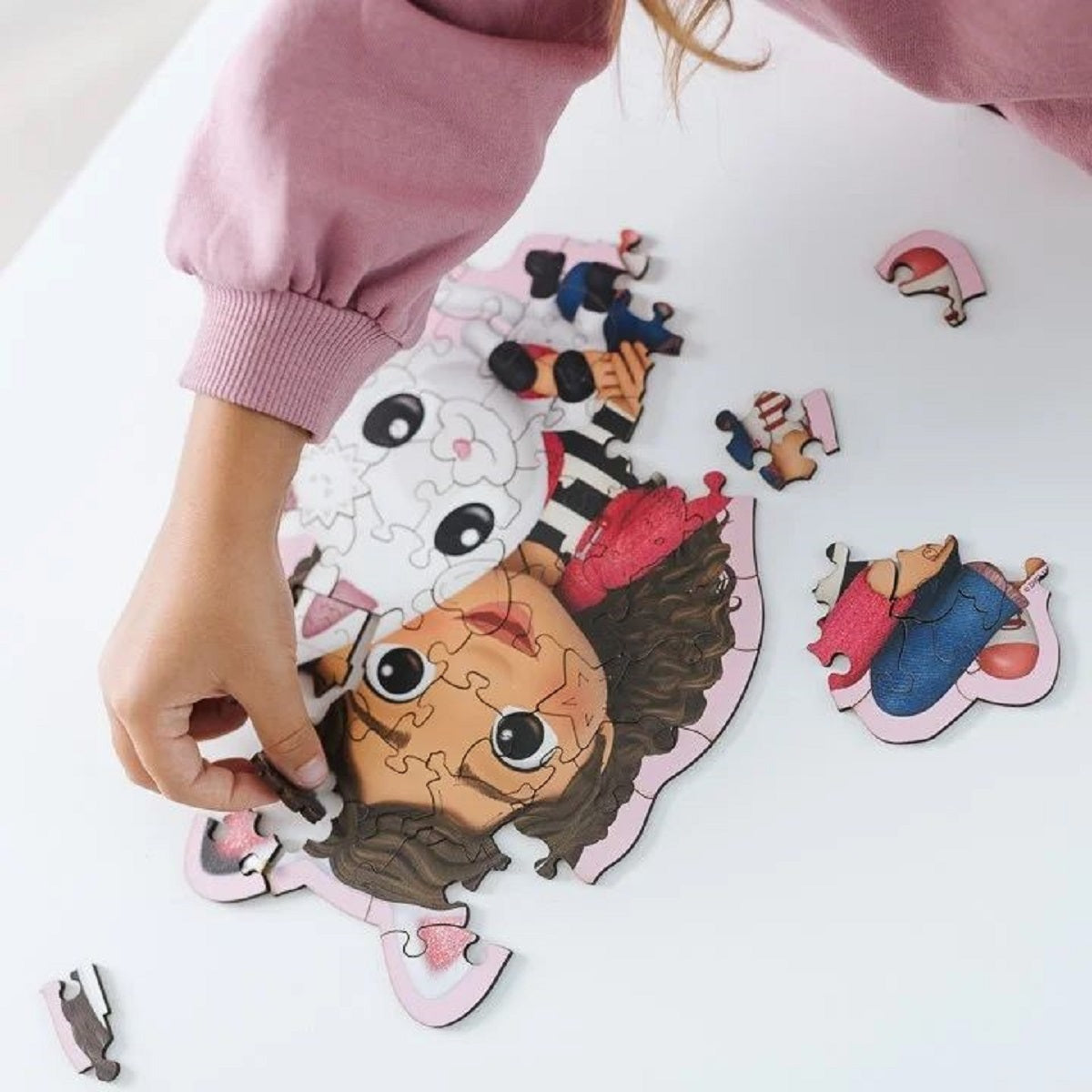 Gabby's Dollhouse Puzzle aus Holz – Robustes 50-teiliges Set für Kinder