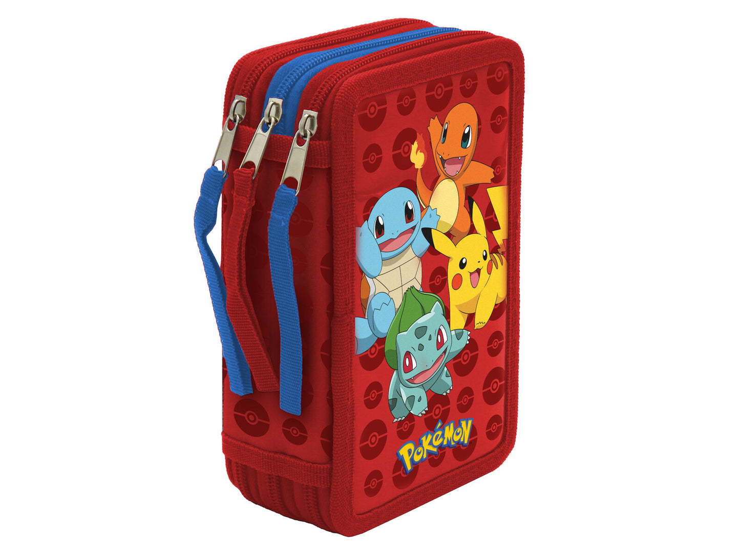 Pokémon Federmäppchen gefüllt 3 Fächer Schreibwaren Set Schule Zuhause