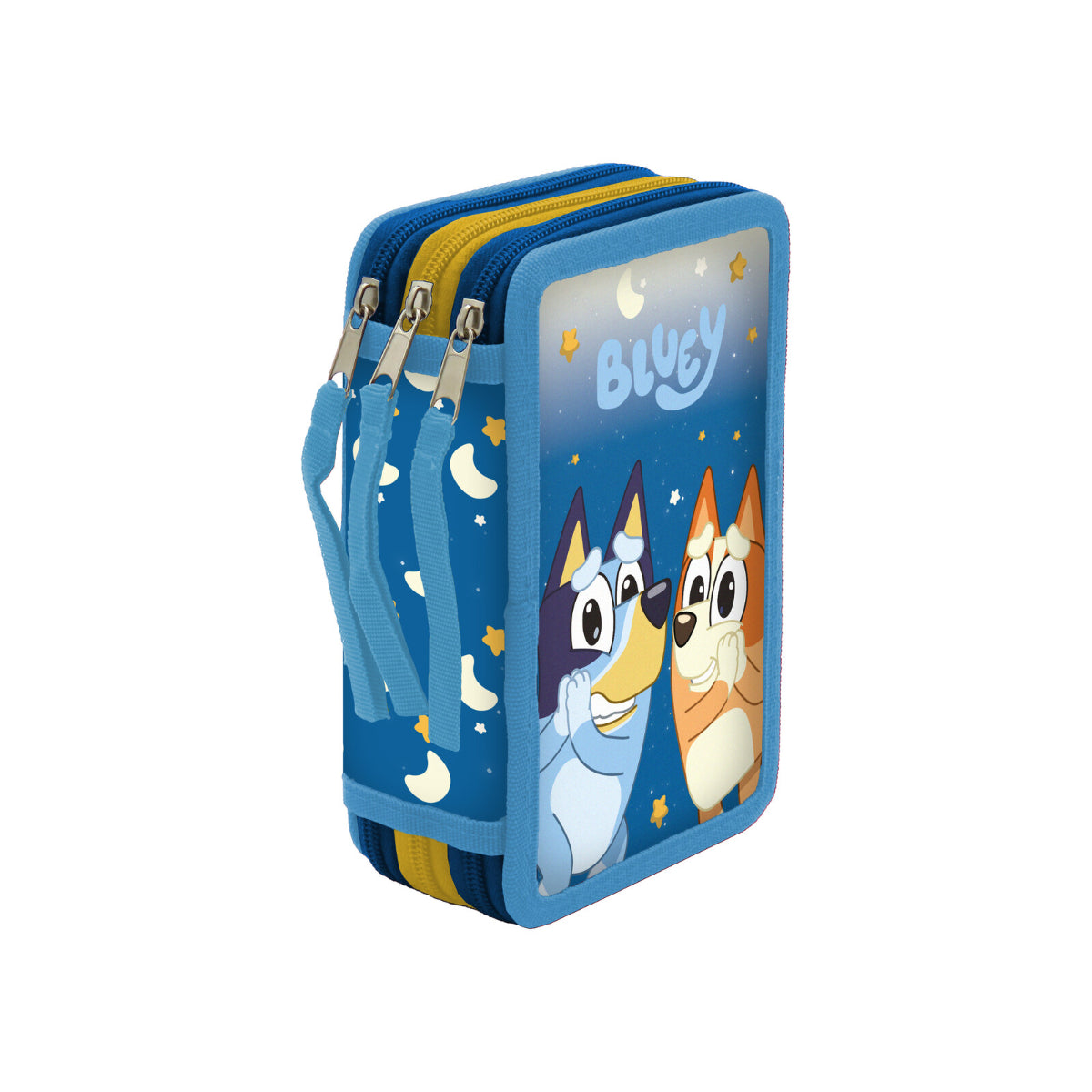 Bluey Schüleretui 3 Etagen mit Schulmaterial Stifte Set Kinder Schule