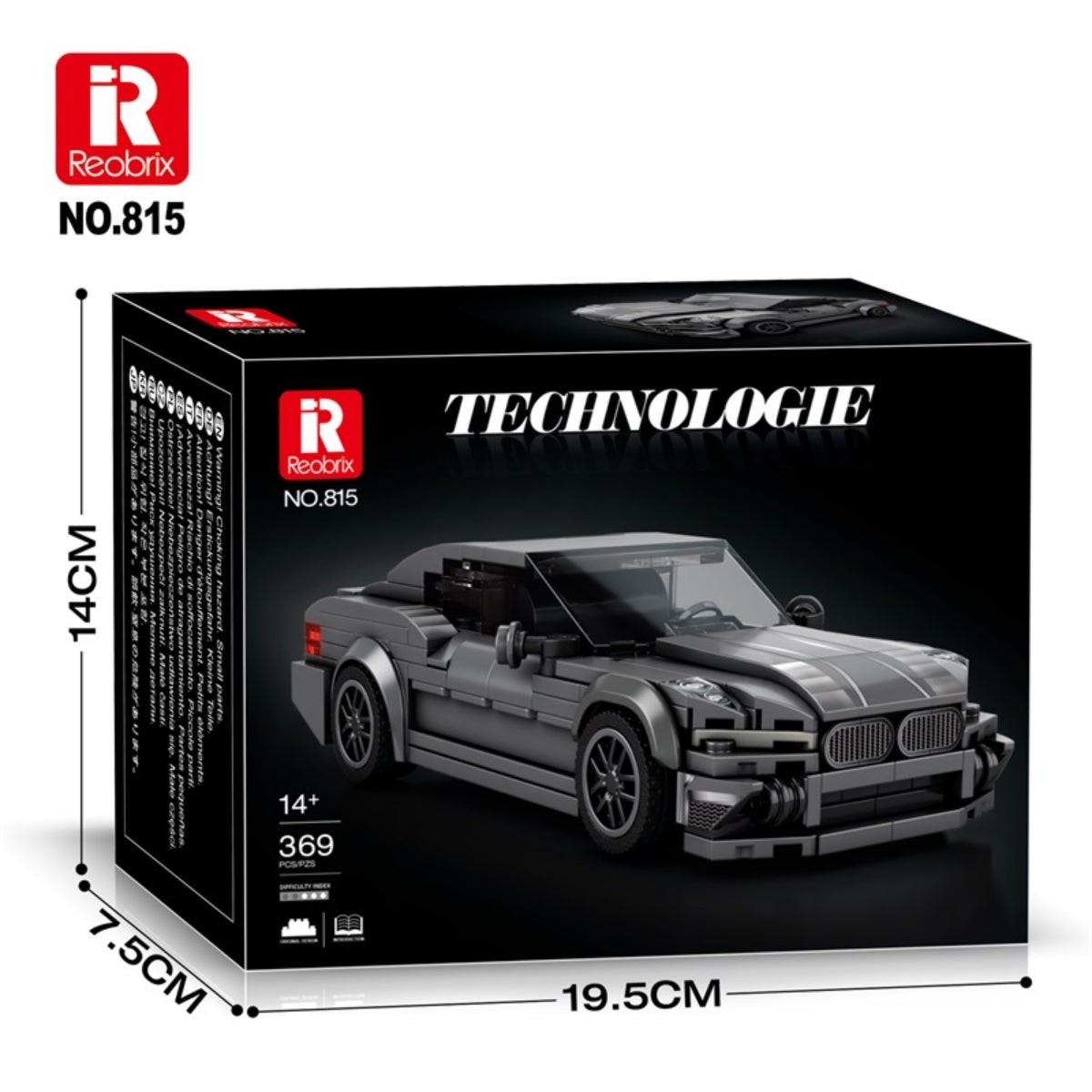 Reobrix 815 Coupé 1:24 Klemmbaustein Auto 369 Teile ab 14