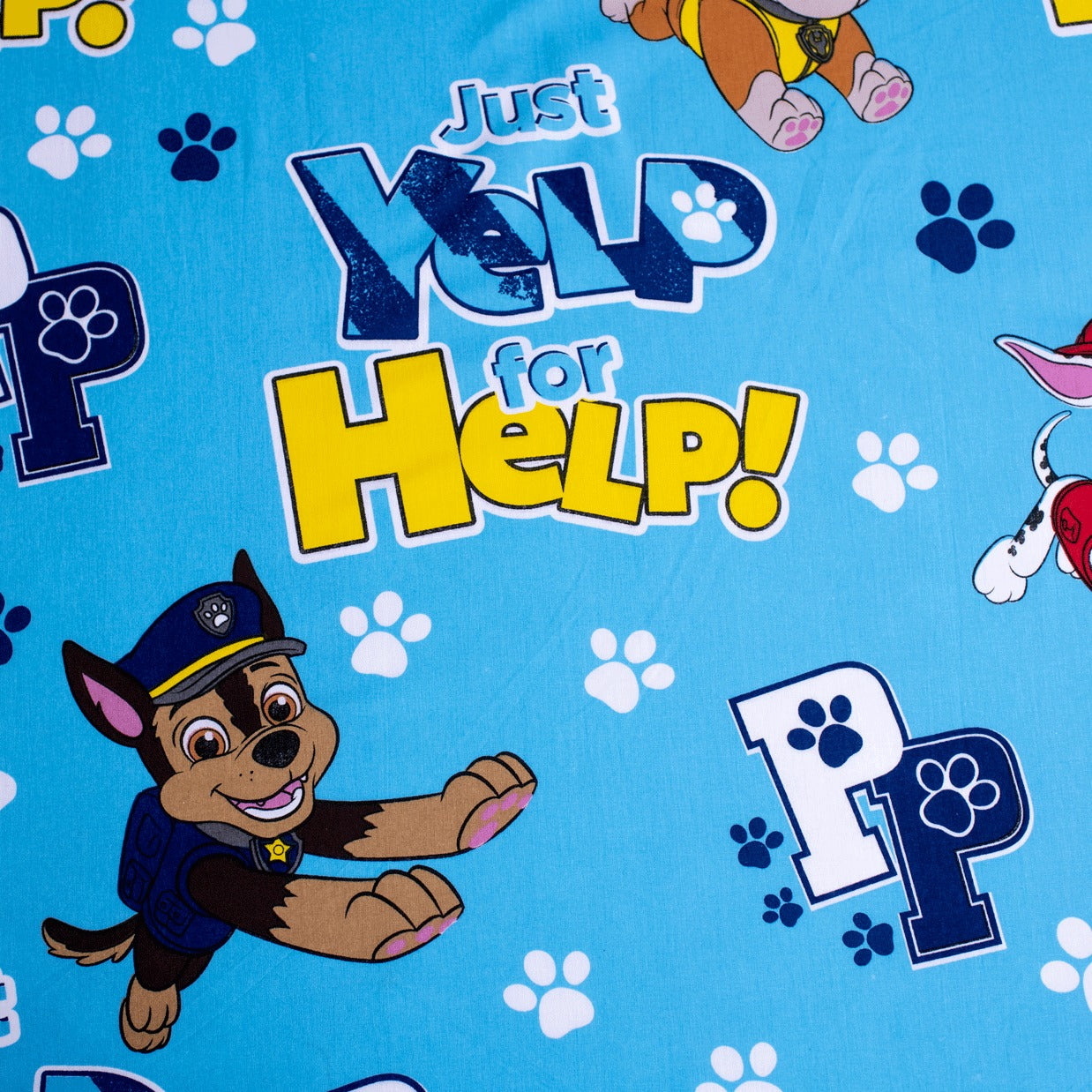 Paw Patrol Spannbettlaken 90x200 cm aus 100 % Baumwolle mit 25 cm Steghöhe