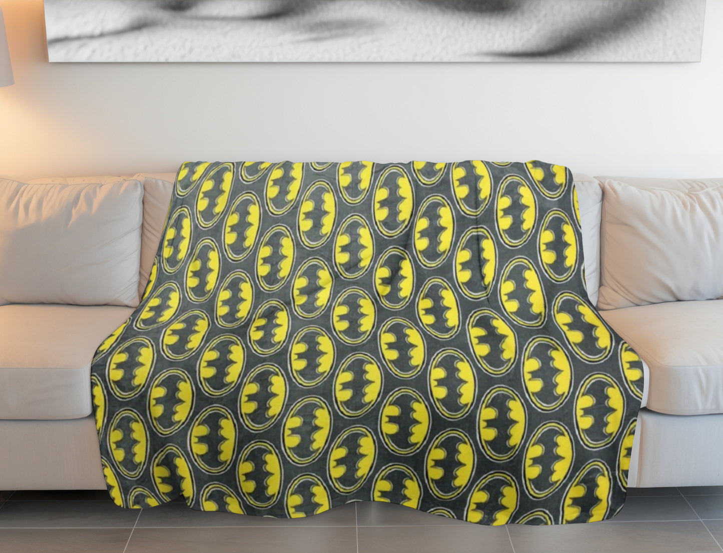 Batman Wohndecke Set 180x200 cm – Flauschige Decke