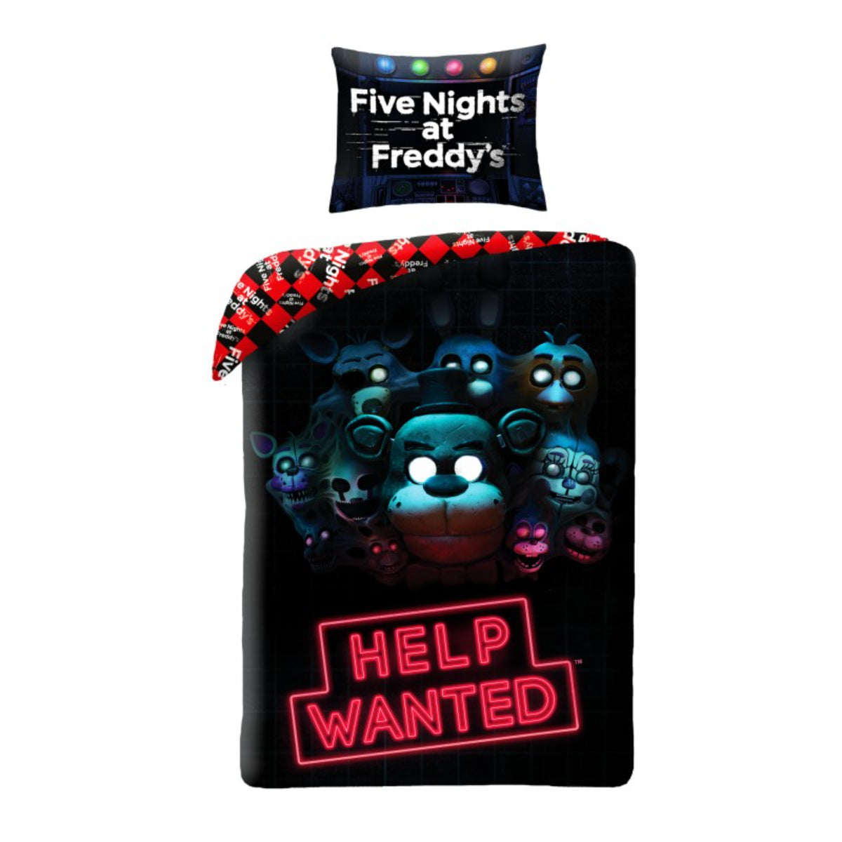 Five Nights at Freddy's Bettwäsche Set 140 × 200 cm 70 × 90 cm FNAF Fan Bettbezug für Jugendzimmer