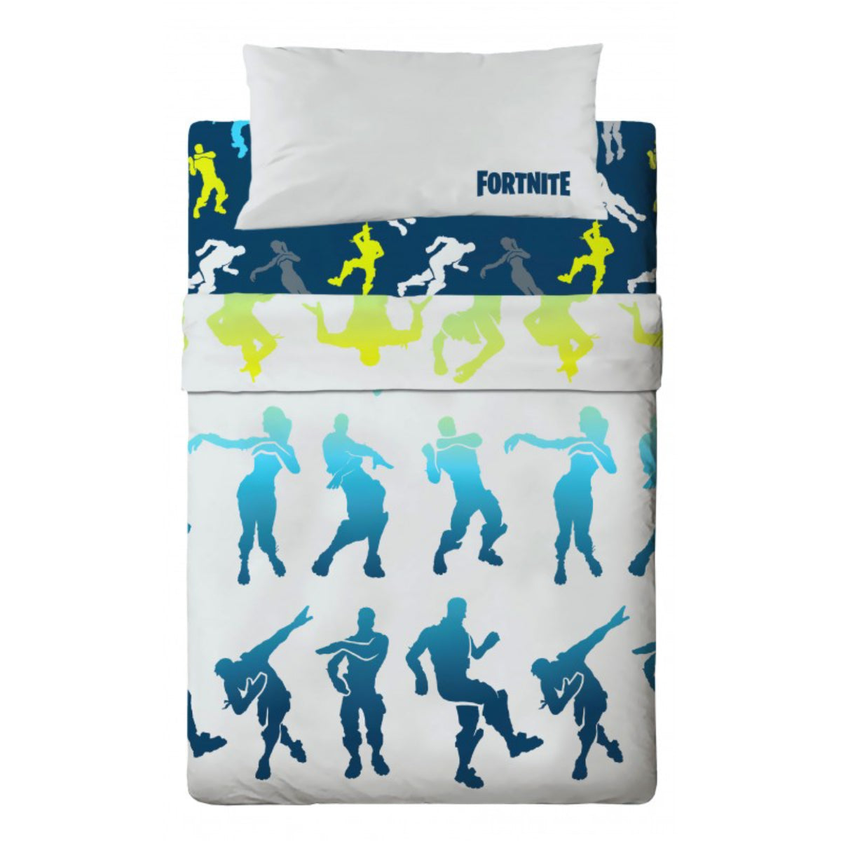 Fortnite Sheet Set 90x200 + 28 cm Gaming Bettlaken Set mit Spannbettlaken