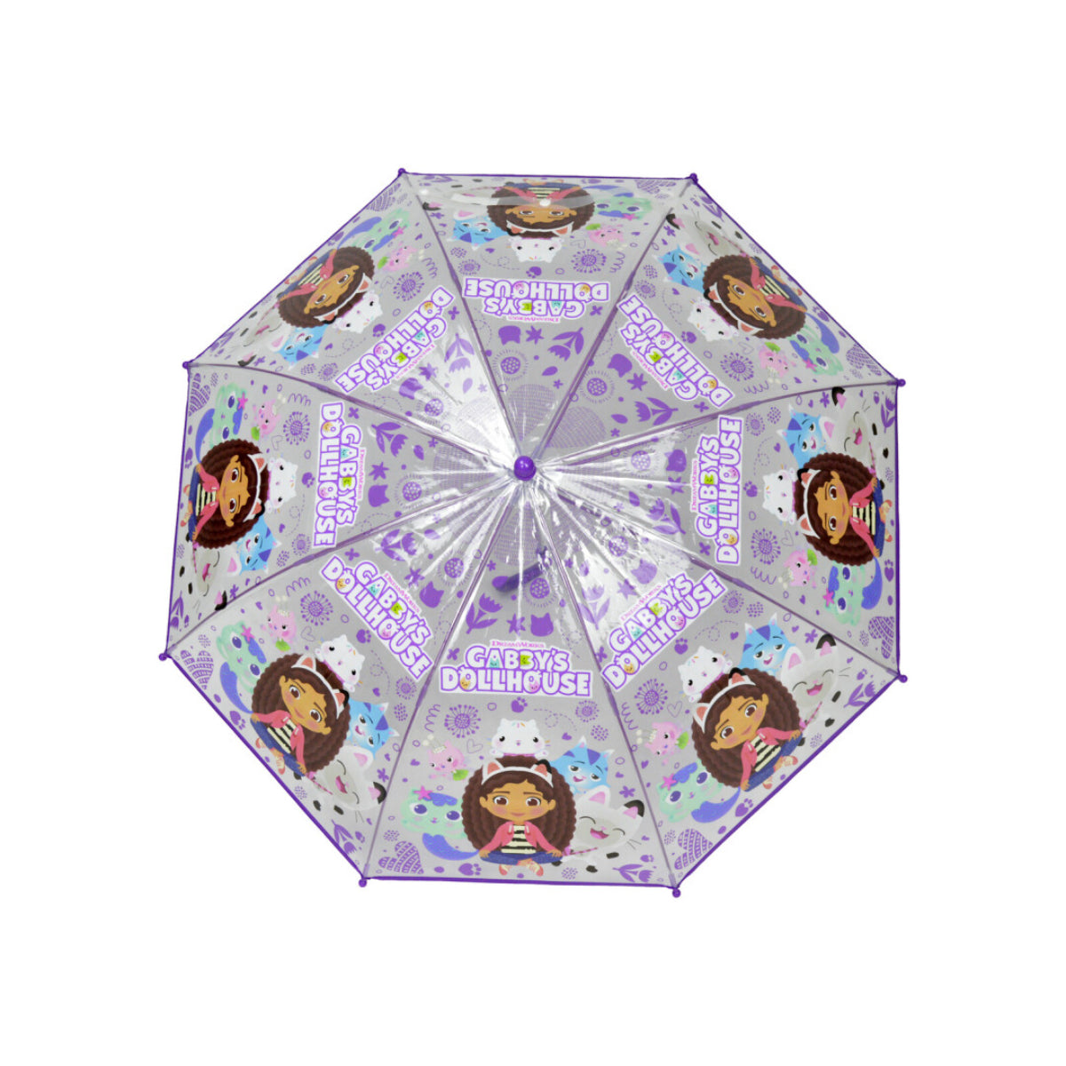 Gabby´s Dollhouse ⌀ 48 cm Kinder Regenschirm transparent