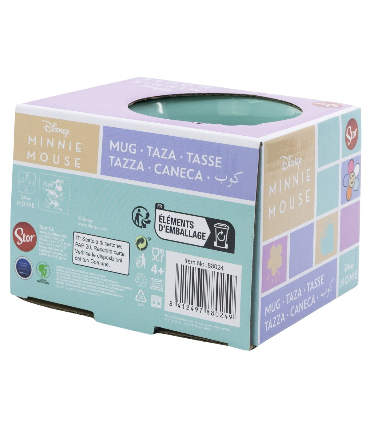 Disney Minnie Mouse Geschenkbox Tasse 355 ml Keramiktasse für Heißgetränke