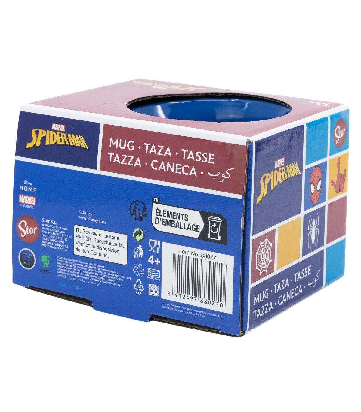 Marvel Spiderman Geschenkbox Tasse 355 ml Keramiktasse für Heißgetränke