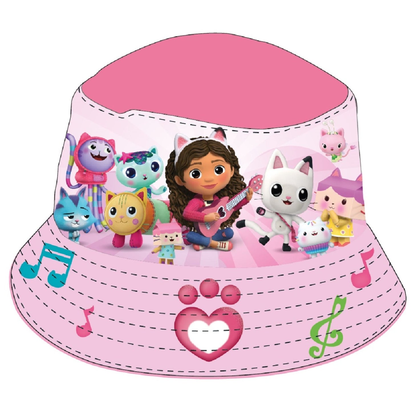 Gabby's Dollhouse Sonnenhut für Kinder UV-Schutz Fischerhut & Strandhut