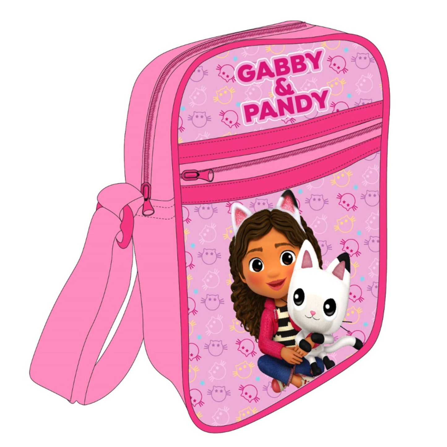 Gabby's Dollhouse Umhängetasche Kinder Tasche für Schule & Freizeit