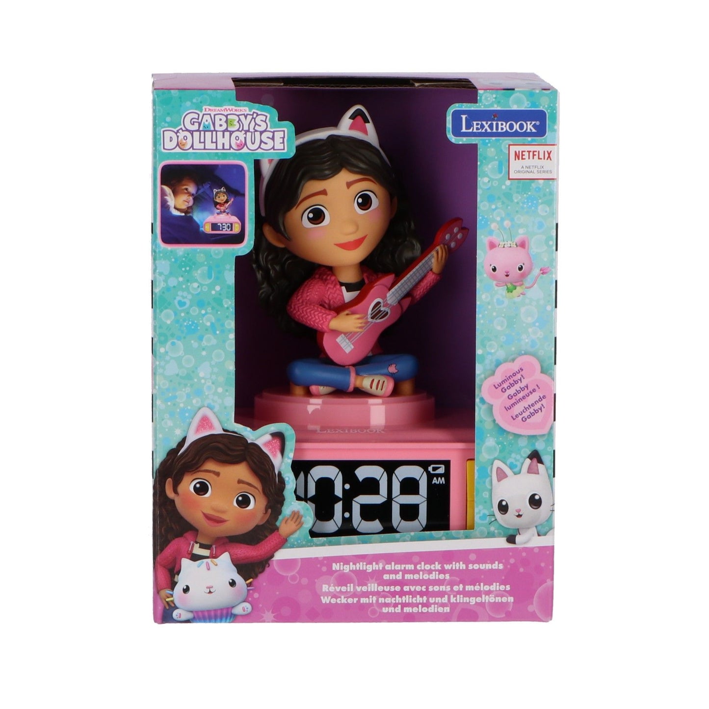 Gabby's Dollhouse 3D-Wecker Mit Nachtlicht und Soundeffekten