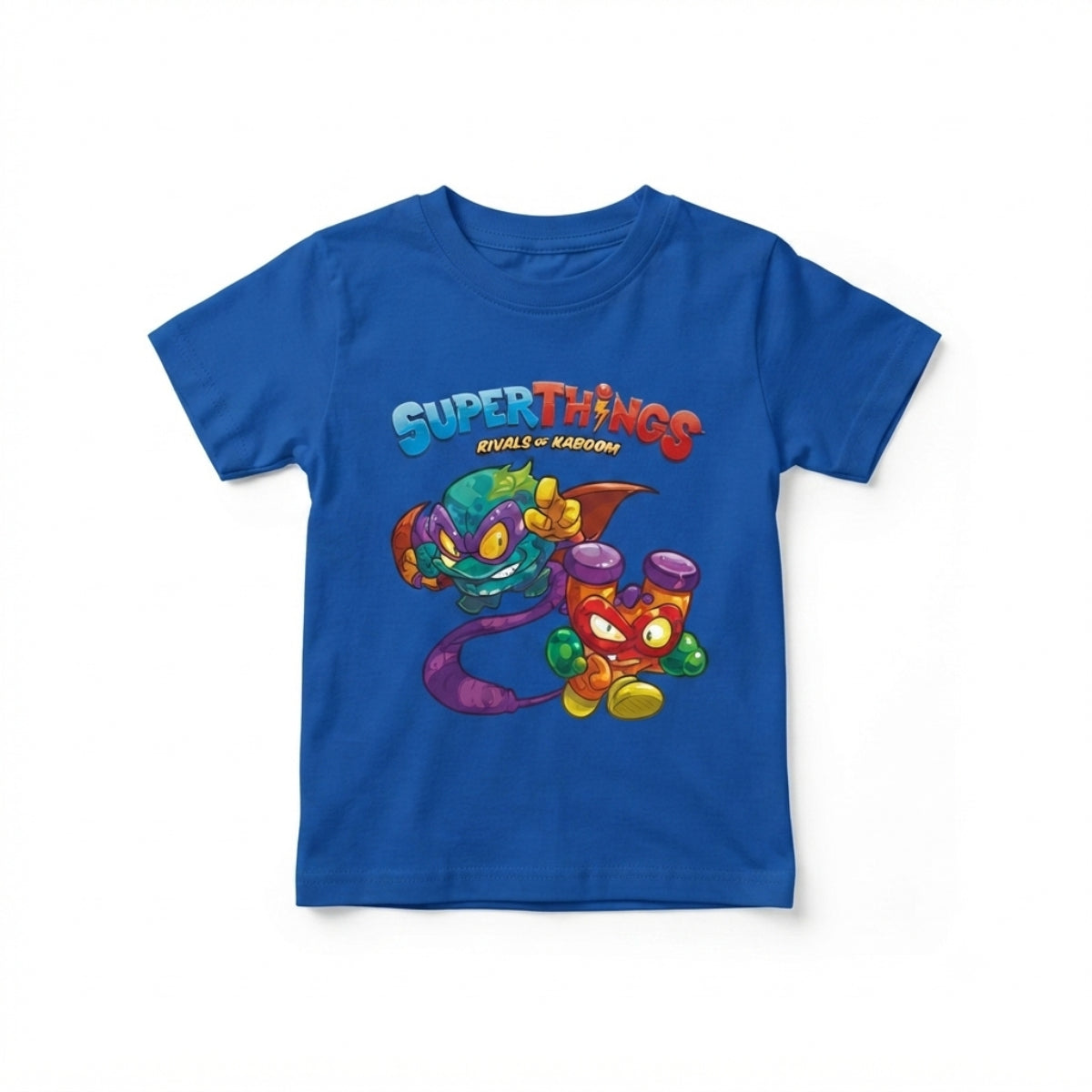 Super Things Shirt Kurzarm T-Shirt Blau Weiß Kinder Kleidung Alltag