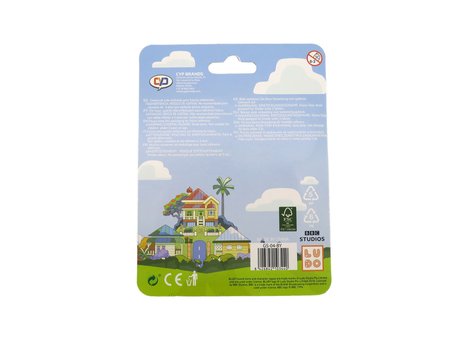 Bluey Radiergummi Set 4 in 1 Figuren Radierer Schreibwaren für Schule und Federmäppchen