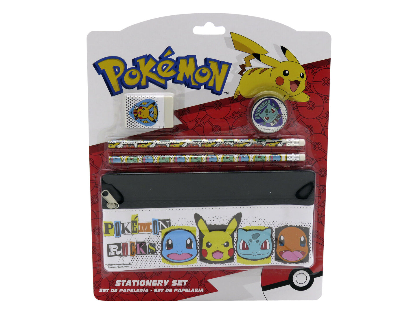 Pokémon Schreibwarenset mit Federmäppchen 5 teilig Schulset