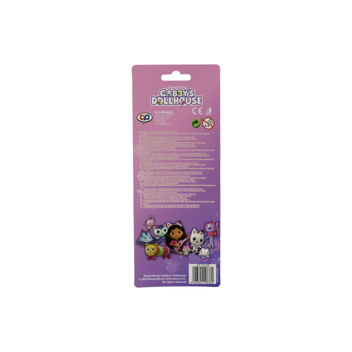 Gabby’s Dollhouse Schreibwaren Set 5 teilig 2 Bleistifte 2 Radiergummis Anspitzer