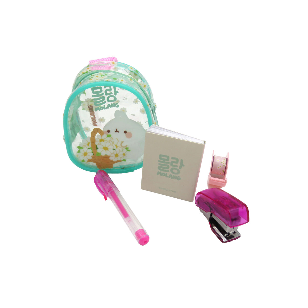 Molang Blüte Mini Schreibwarenset Schule Büro Set 7 × 5 × 10 cm