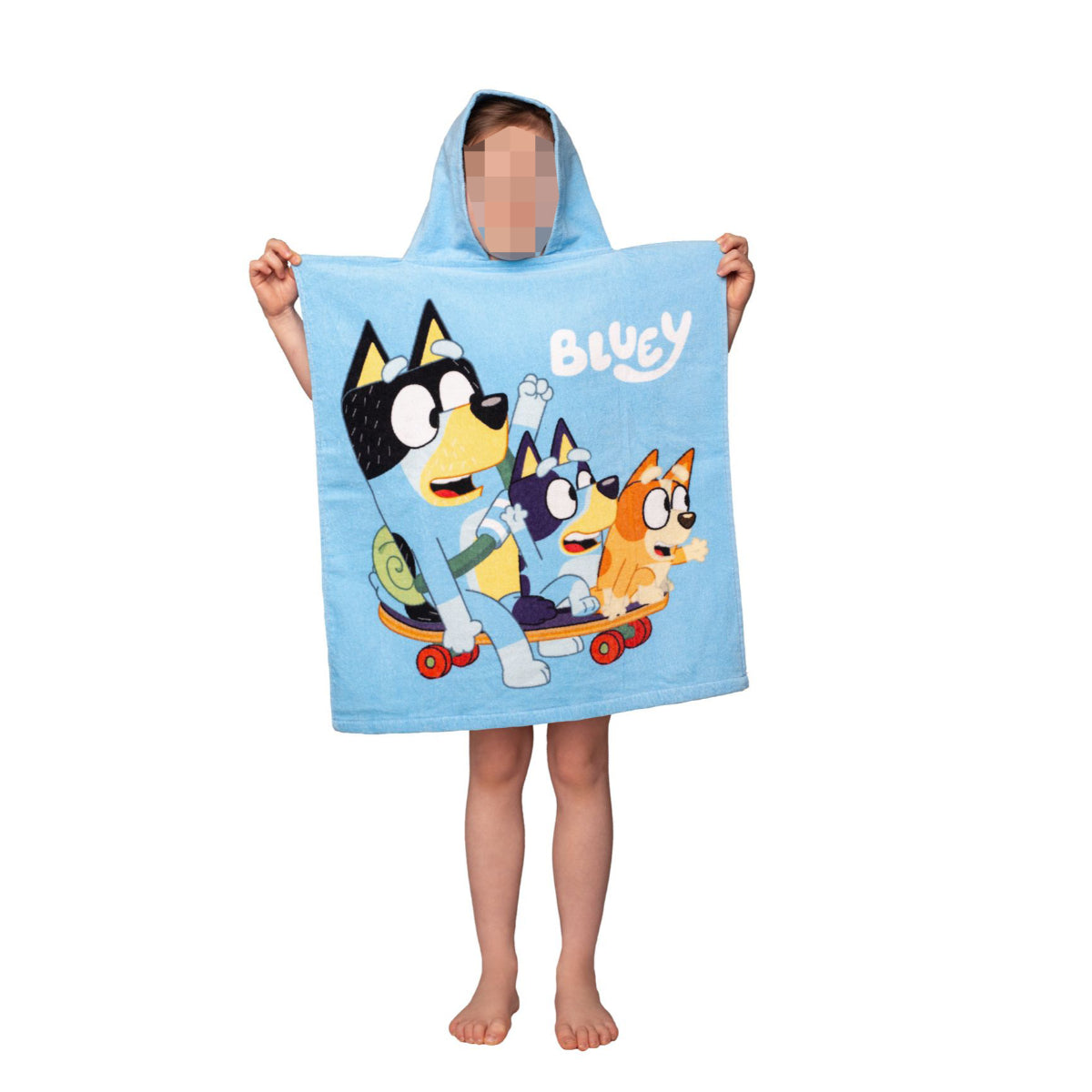 Bluey Badeponcho für Kinder Hochwertiger Frottee aus 100 % Baumwolle