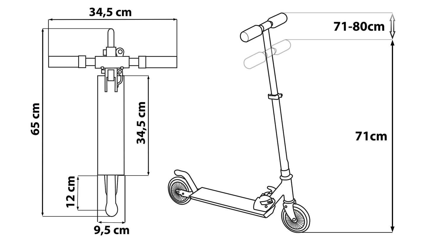 Disney Frozen Kinder Scooter mit 50 kg Traglast – 2 Räder, höhenverstellbar & klappbar
