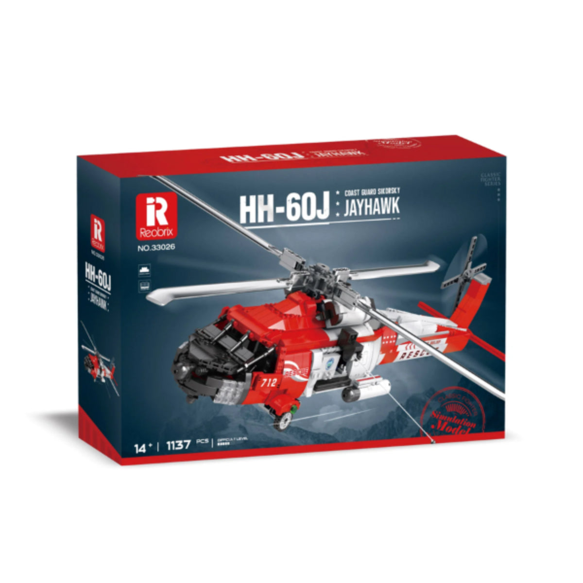 Reobrix 33026 Rettungshubschrauber Klemmbaustein 1137 Teile ab 14