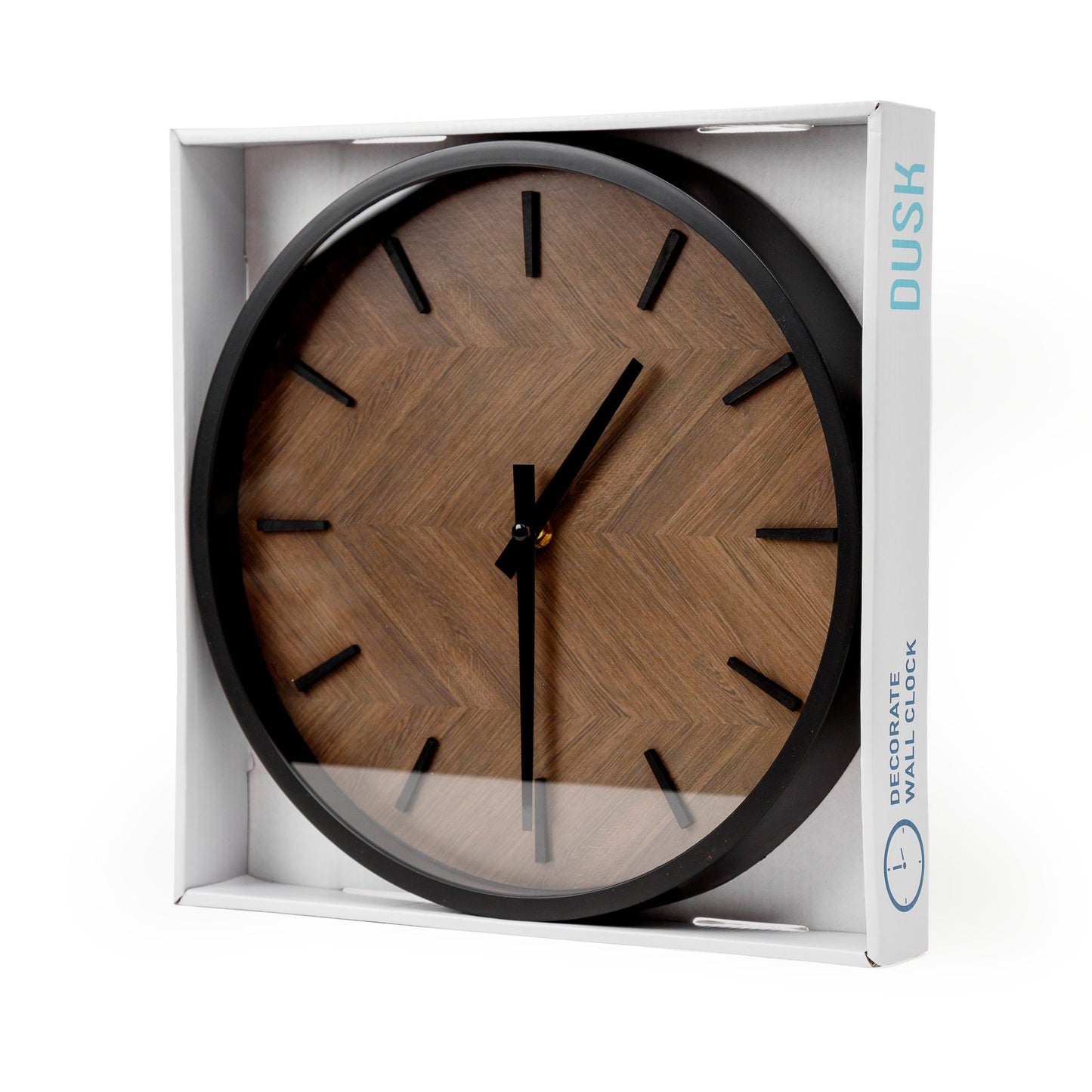 Platinet runde Wanduhr Dämmerung mit geräuschlosem Uhrwerk Quarzmechanismus