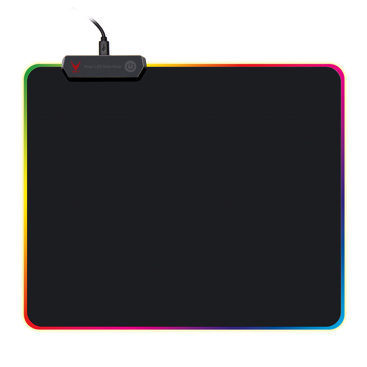 VARR RGB Gaming Mauspad 25×30×0.4 cm mit Textiloberfläche