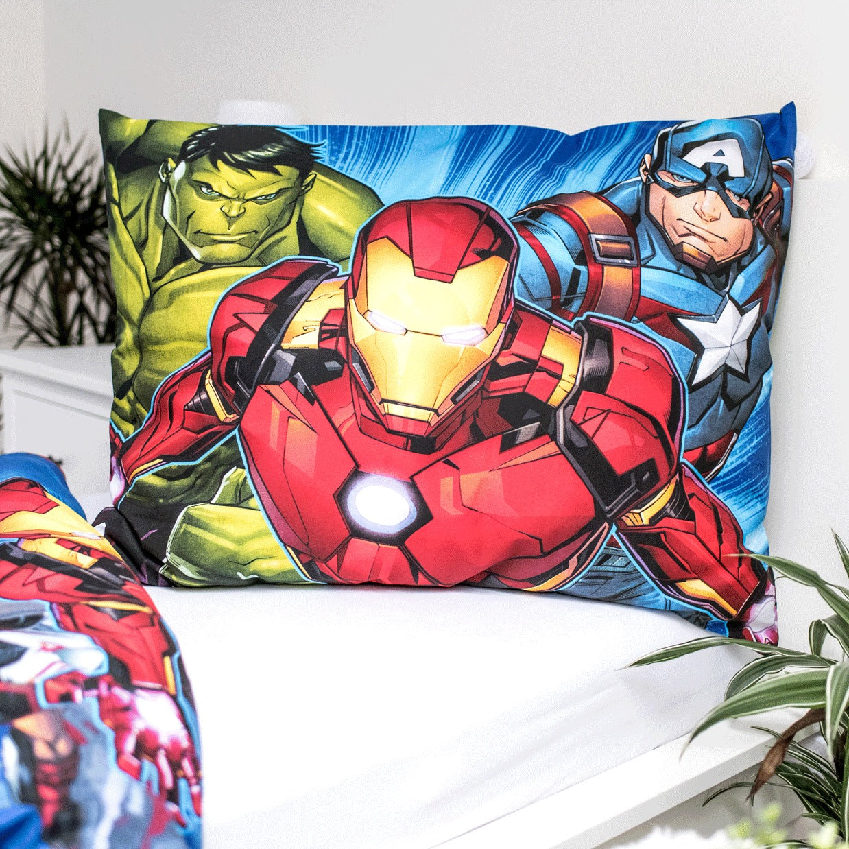 Avengers Bettwäsche-Set aus Baumwolle - 140 x 200 cm + 70 x 90 cm
