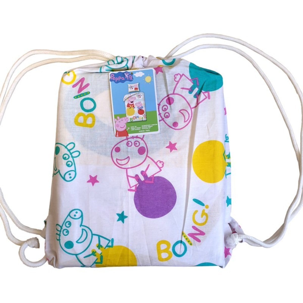 Peppa Pig Bettwäsche Set aus Baumwolle Bettdeckenbezug 140 × 200 cm mit 70 × 90 cm Kissenbezug