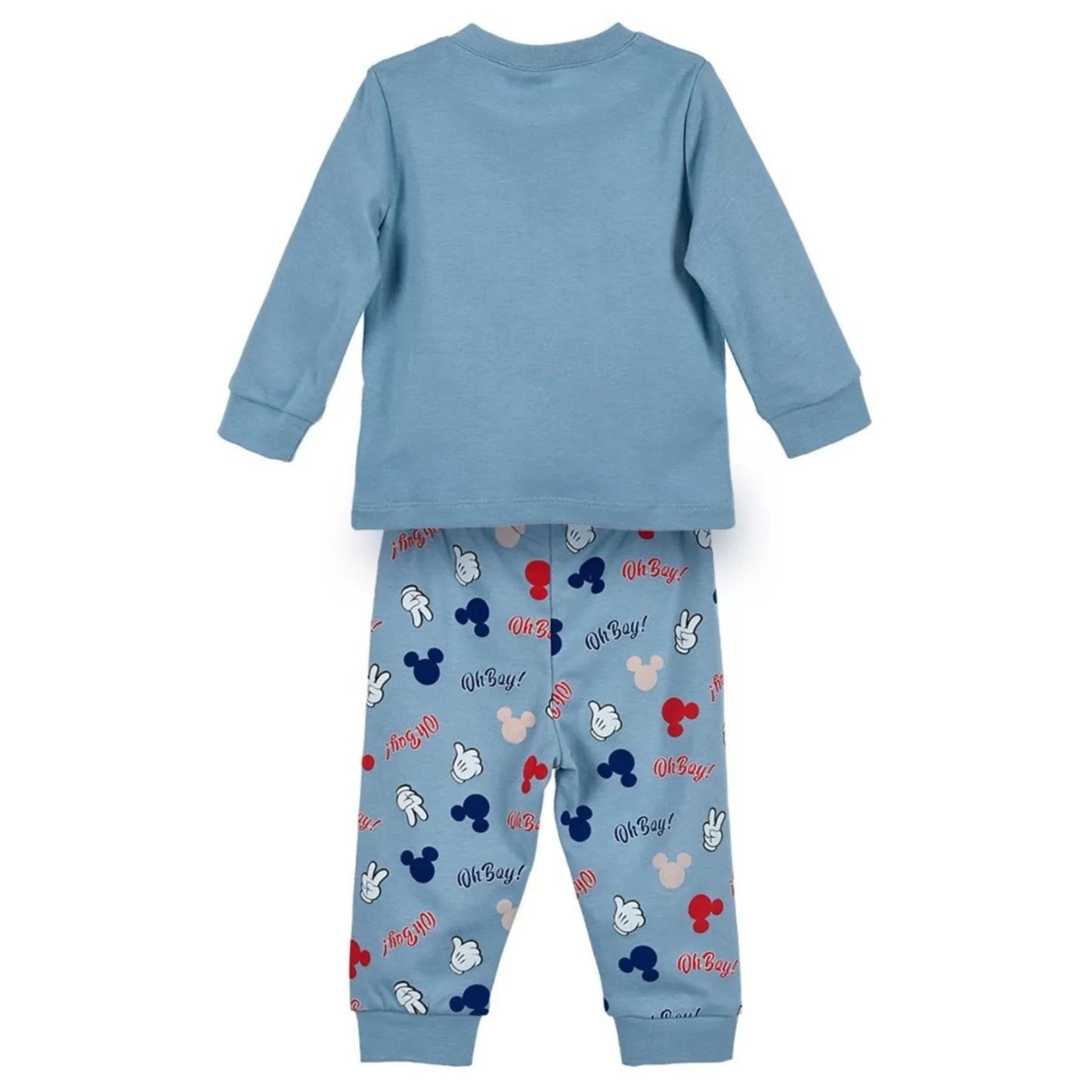 Disney Mickey Mouse Baby Pyjama Baumwolle Zweiteiler Schlafanzug Langarm Set für Babys