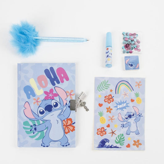 Lilo & Stitch Tagebuch-Set für Kinder – Kreatives Schreibset mit Schloss