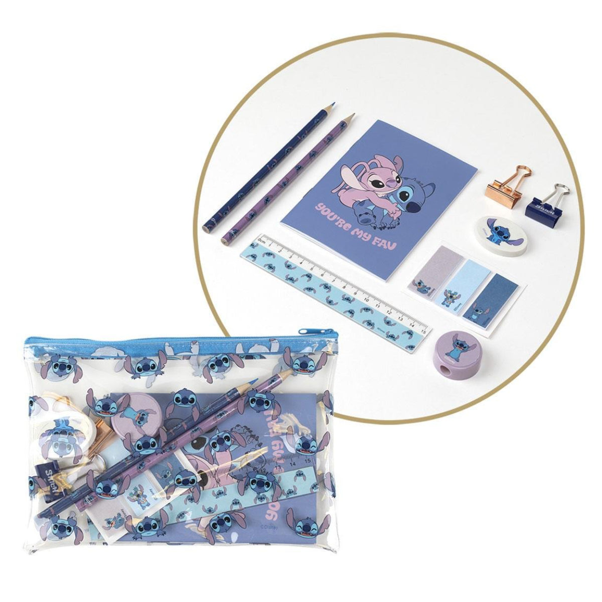 Lilo & Stitch Schul-Schreibwaren-Set – Kreatives Set für Kinder