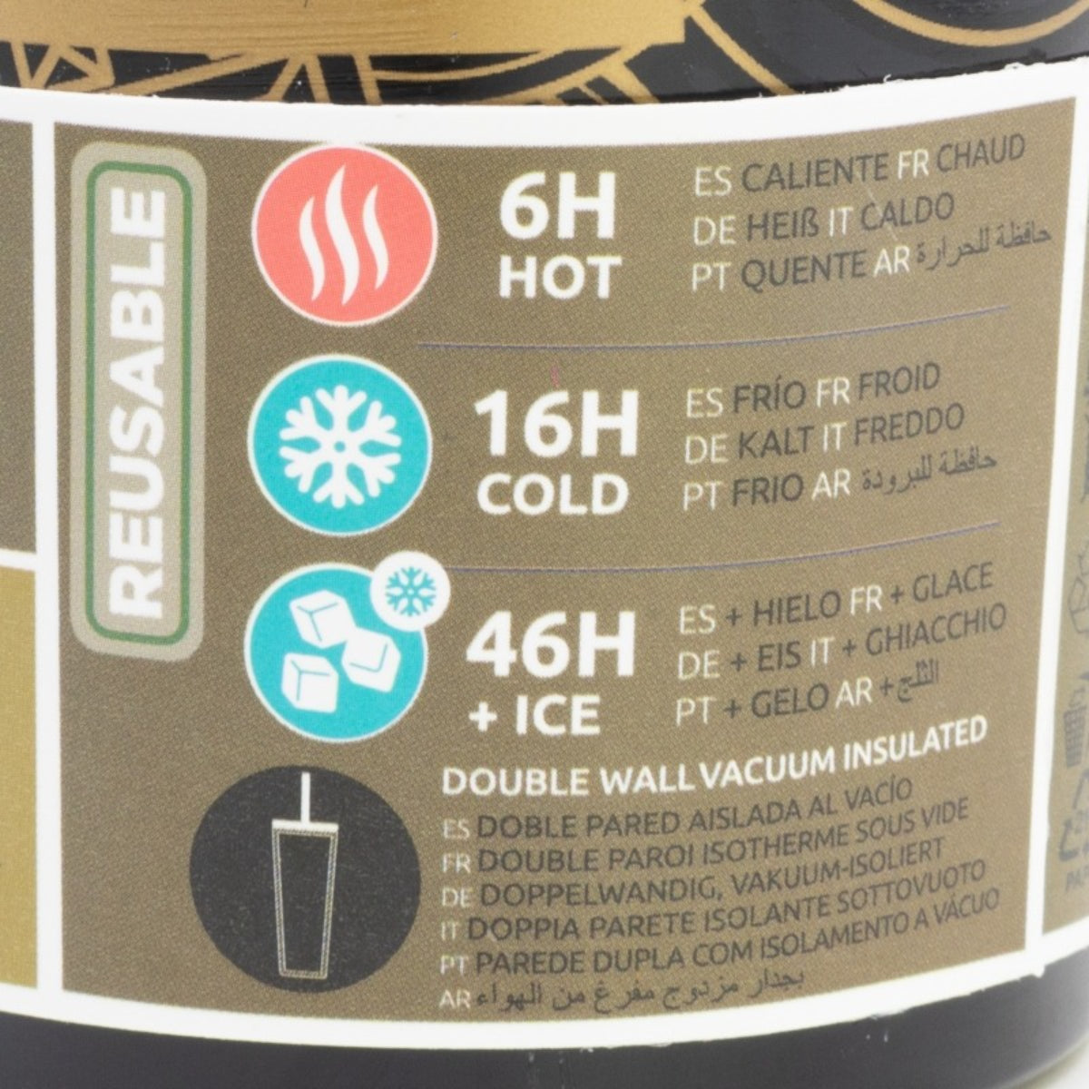Marvel Edelstahl Thermobecher 770 ml mit Trinkhalm und Deckel