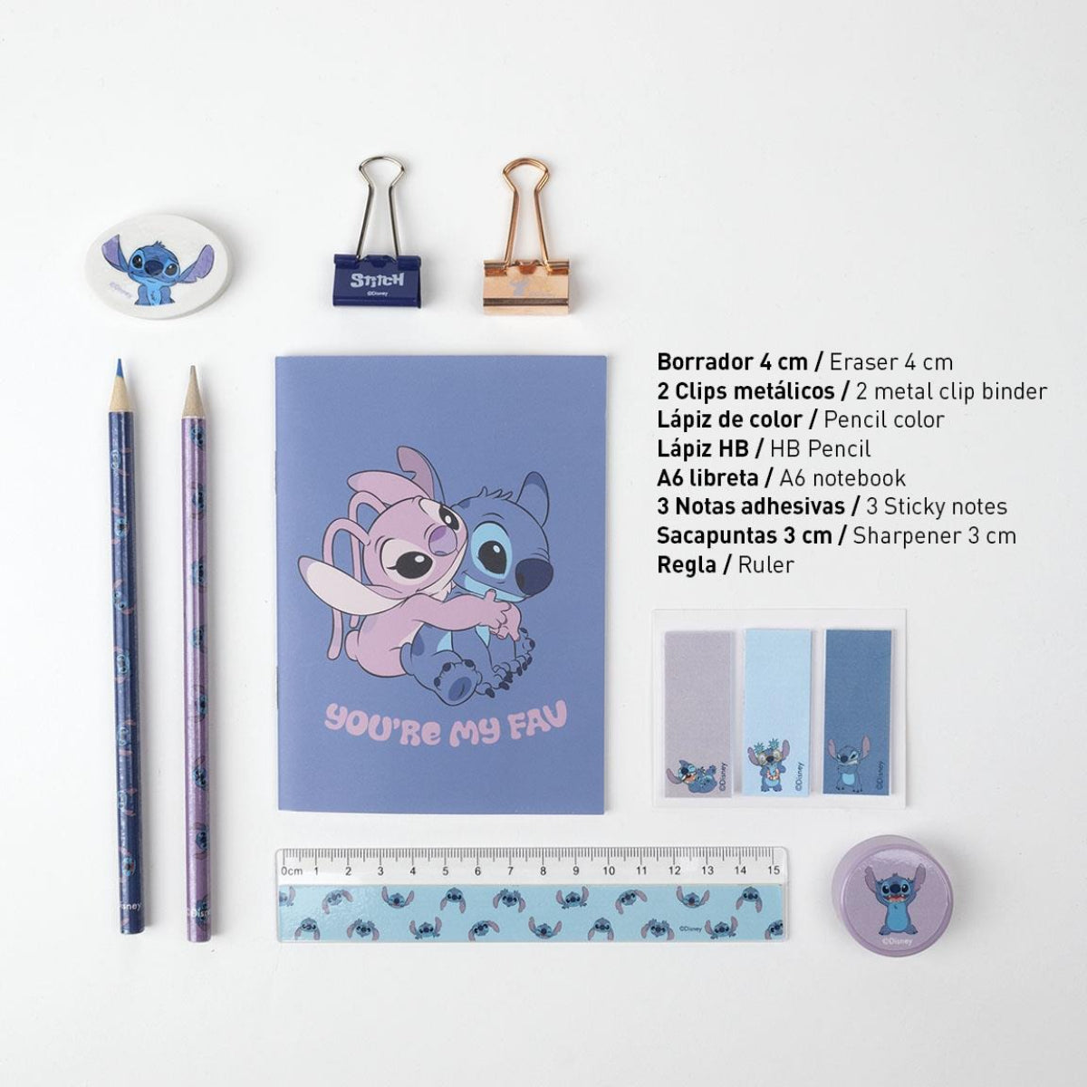 Lilo & Stitch Schul-Schreibwaren-Set – Kreatives Set für Kinder