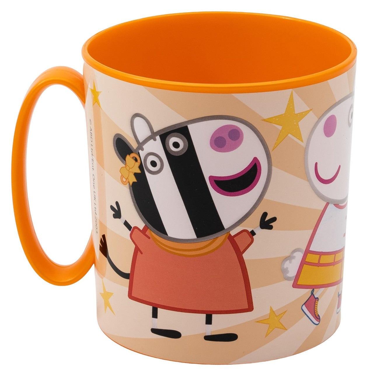 Peppa Pig Becher Mikrowellengeeigneter Kunststoffbecher 390 ml – Motivbecher für Kinder