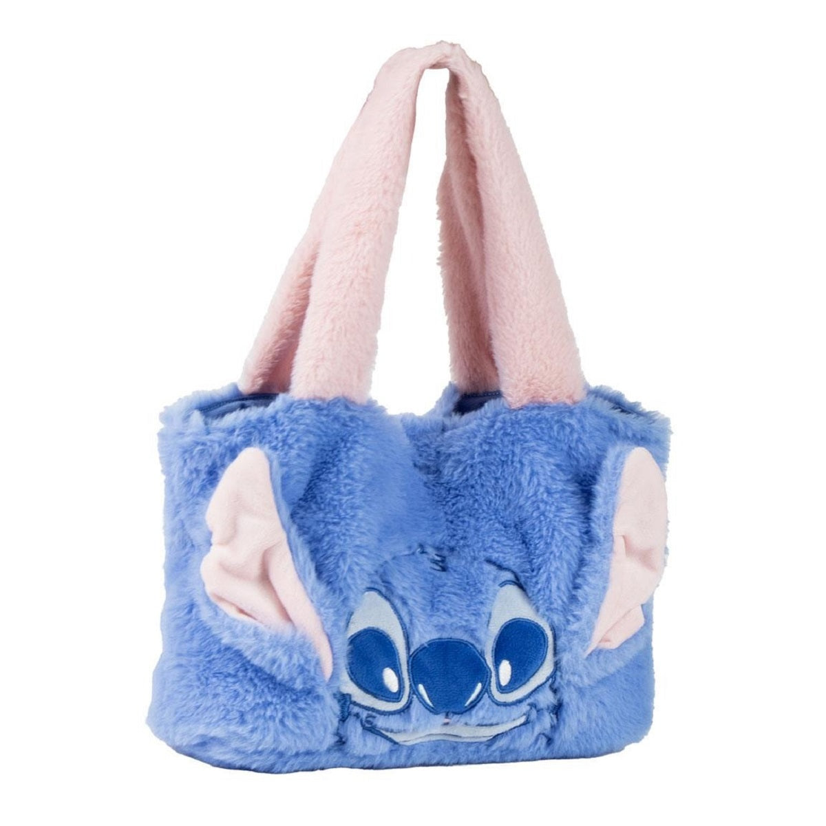 Lilo & Stitch Shopper Tasche aus Plüsch - Flauschige Einkaufstasche - Geräumige Tragetasche