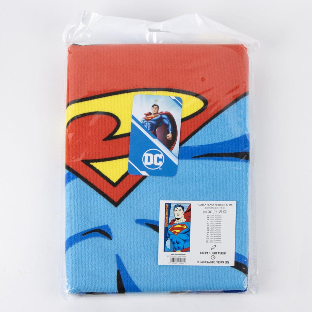 Superman Polyester Strandtuch für Kinder 70 × 140 cm 250 gsm