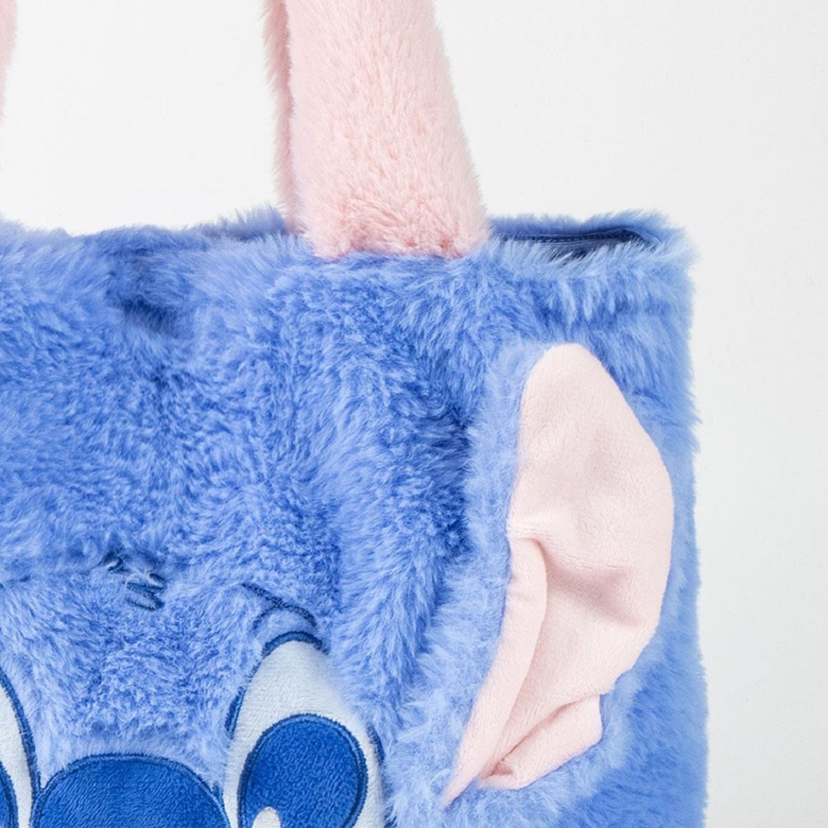 Lilo & Stitch Shopper Tasche aus Plüsch - Flauschige Einkaufstasche - Geräumige Tragetasche