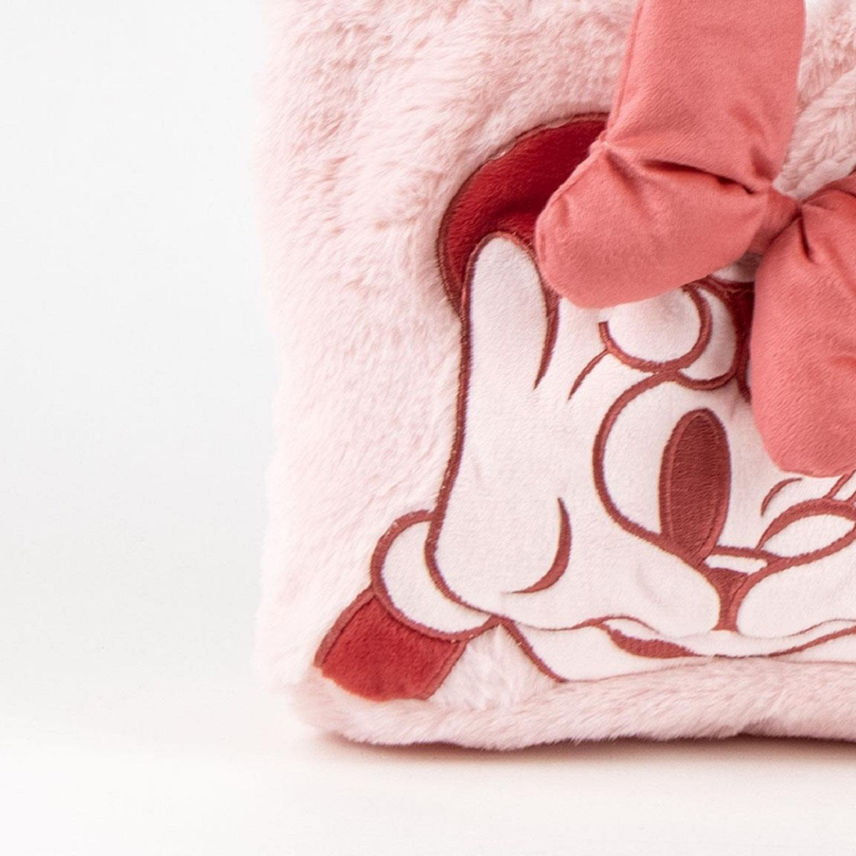 Disney Minnie Mouse Shopper Tasche aus Plüsch - Flauschige Einkaufstasche - Geräumige Tragetasche