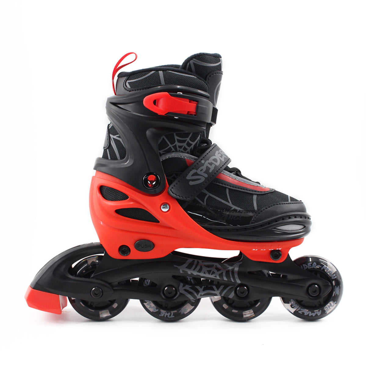Spider-Man Kinder Rollschuhe mit LED – 3in1 Inline Skates für Jungen & Mädchen Größe 30-33