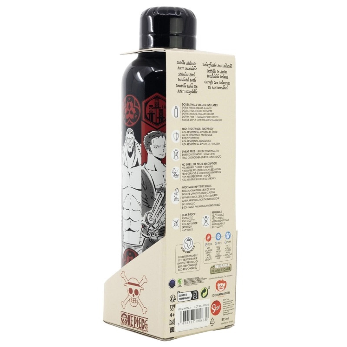 One Piece Isolierte Edelstahl Trinkflasche Thermotrinkflasche 515 ml