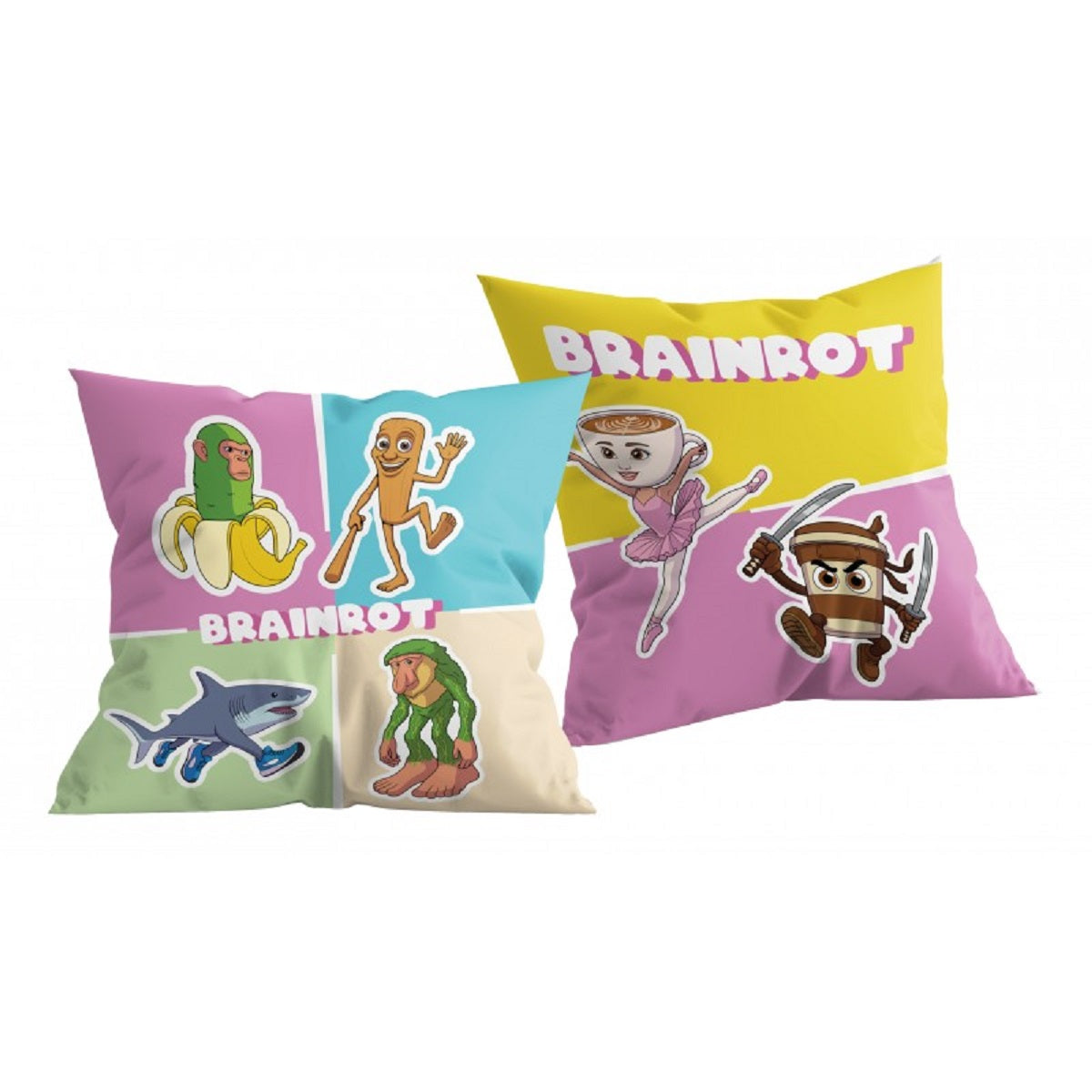 Italian Brainrot Dekokissen Kuschelkissen (1 Stk.) 40 x 40 cm aus Polyester