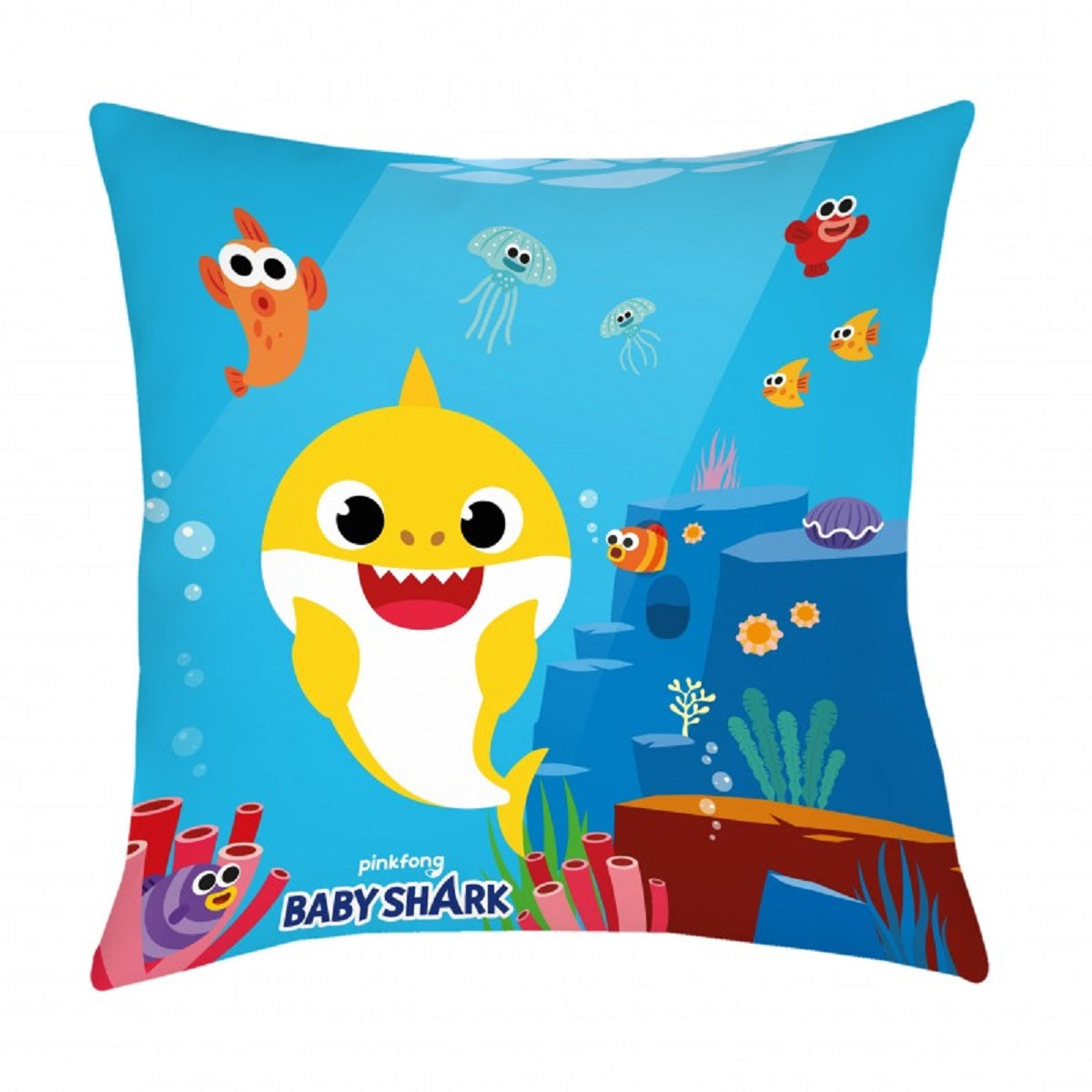 Baby Shark Dekokissen Kuschelkissen (1 Stk.) 40 x 40 cm aus Polyester
